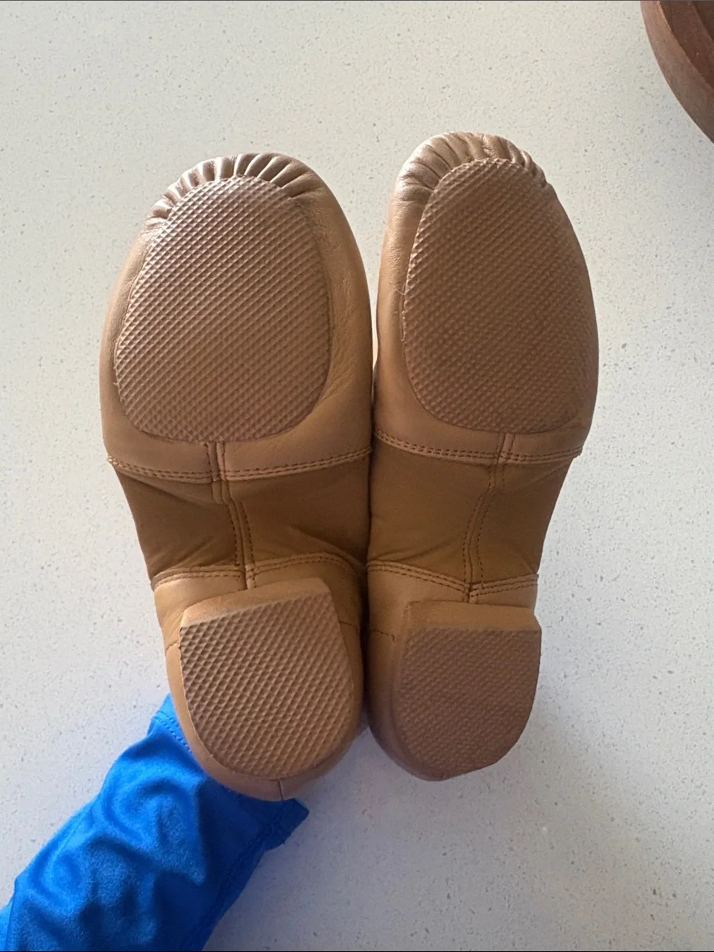 balera Tan Leather Slip-On Dance Shoes - Picture 3 of 3